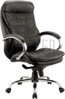 Кресло руководителя EChair-515 ML, черная кожа