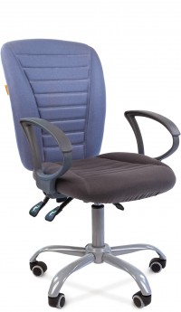 Офисное кресло CHAIRMAN 9801-Эрго, серо-голубая ткань (спинка : 10-141 / сиденье: 10-128)