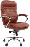 Кресло руководителя EChair-515 ML, коричневая кожа