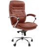 Кресло руководителя EChair-515 ML, коричневая кожа