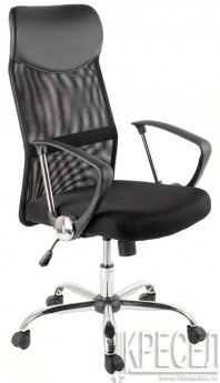 Офисное кресло H-935-2R, черная сетка / экокожа / ткань
