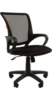 Офисное кресло CHAIRMAN 969-black черная спинка-сетка / ткань (TW-01/TW-11)