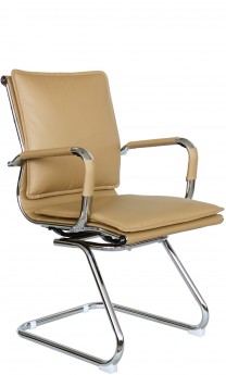 Кресло посетителя RIVA CHAIR RCH 6003-3, бежевая экокожа