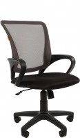 Офисное кресло CHAIRMAN 969-black серая спинка-сетка / черная ткань (TW-04/TW-11)