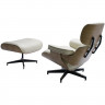 Кресло EAMES LOUNGE CHAIR и оттоманка EAMES LOUNGE CHAIR бежевые