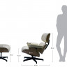 Кресло EAMES LOUNGE CHAIR и оттоманка EAMES LOUNGE CHAIR бежевые