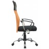 Кресло руководителя RIVA CHAIR RCH 8074, оранжевая сетка + черная экокожа / ткань