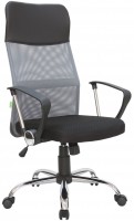 Кресло руководителя RIVA CHAIR RCH 8074, серая сетка + черная экокожа / ткань