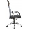 Кресло руководителя RIVA CHAIR RCH 8074, серая сетка + черная экокожа / ткань