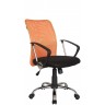 Офисное кресло RIVA CHAIR RCH 8075, оранжевая сетка / черная ткань