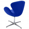 Кресло SWAN CHAIR синий, искусственная замша