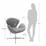 Кресло SWAN CHAIR синий, искусственная замша