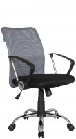 Офисное кресло RIVA CHAIR RCH 8075, серая сетка / черная ткань