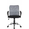Офисное кресло RIVA CHAIR RCH 8075, серая сетка / черная ткань