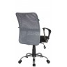 Офисное кресло RIVA CHAIR RCH 8075, серая сетка / черная ткань