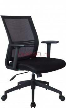 Офисное кресло RIVA CHAIR RCH 668, черная сетка / ткань