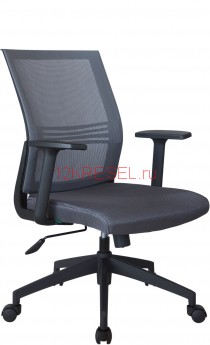 Офисное кресло RIVA CHAIR RCH 668, серая сетка / ткань