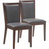 Стул EChair-423 KPU (2 шт.), черная экокожа / дерево темный орех