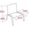 Стул EChair-423 KPU (2 шт.), черная экокожа / дерево темный орех