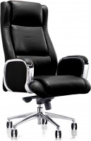 Кресло руководителя EChair-545 ML, черная кожа, нагрузка до 200 кг