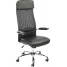 Кресло руководителя EChair-507 TPU, черная сетка / экокожа